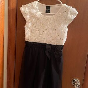 George Kids Girls White and Black Formal Dress
